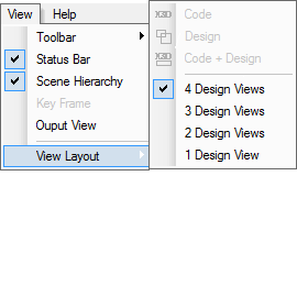 view layout menu items